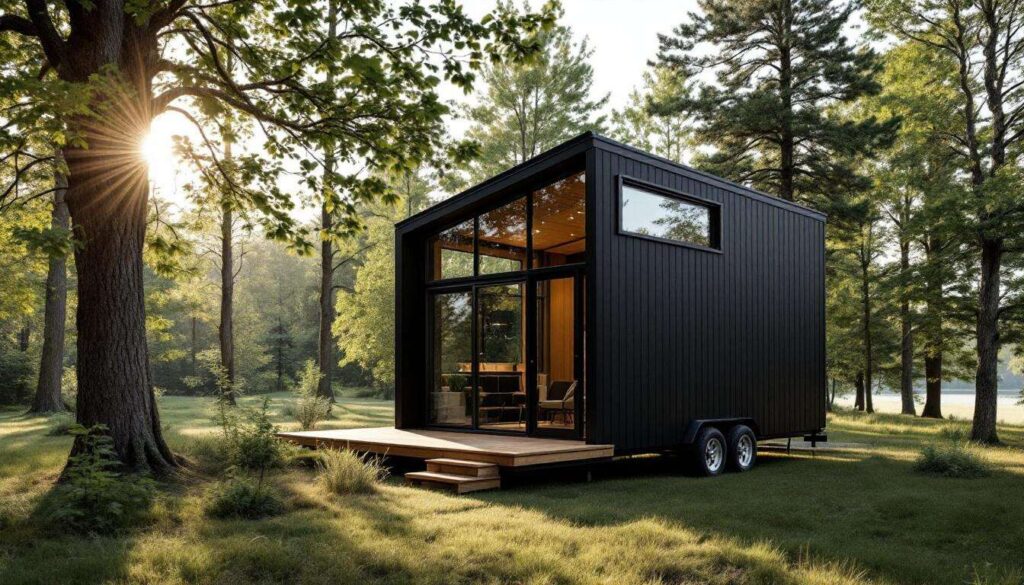 Schwarzes Tiny House: So wurde ein kleines Holzhaus in Vermont zum minimalistischen Refugium